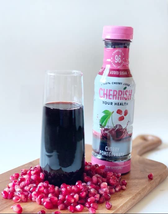 CHERRiSH 100% Tart Cherry Juice (Cherry Pomegranate, 8 Pack)