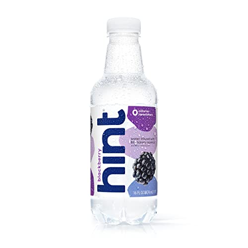 Hint Water Blackberry (Pack of 12), 16 Ounce Bottles, Pure Water Infused with Blackberry, Zero Sugar, Zero Calories, Zero Sweeteners, Zero Preservatives, Zero Artificial Flavors