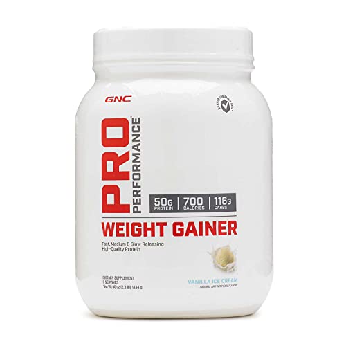 GNC Pro Performance Weight Gainer - Vanilla Ice Cream, 6 Servings, Protein to Increase Mass