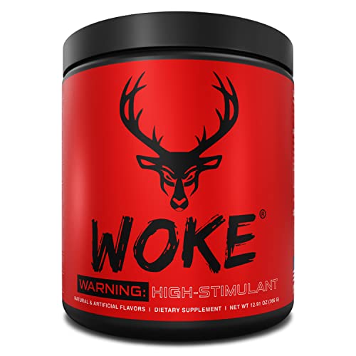Bucked Up - Woke - HIGH STIM Pre Workout - Best Tasting - Focus Nootropic, Pump, Strength and Growth, 30 Servings (Blood Raz)