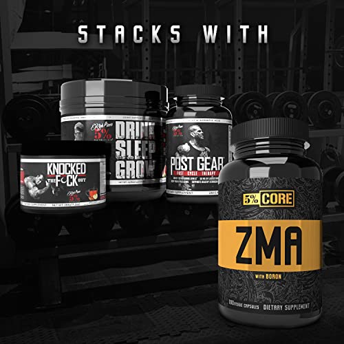 5% Nutrition Core ZMA (with Boron) | Promotes Recovery by Restoring Levels of Zinc, Magnesium & Vitamin B-6 (90 Capsules)