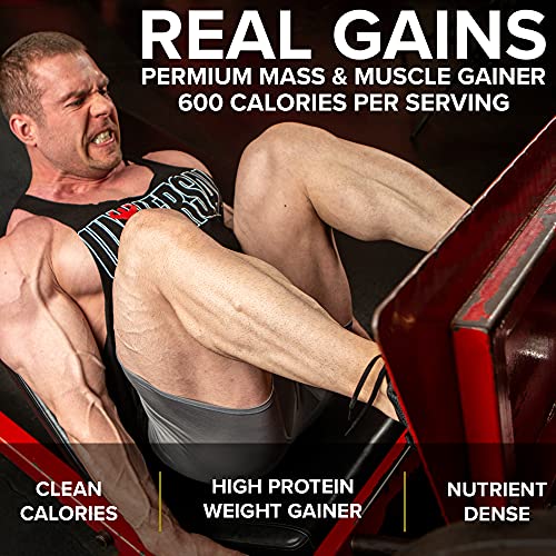 Real Gains Weight Gainer with Complex Carbs and Whey-Micellar Casein Protein Matrix Cookies & Cream 10.6#