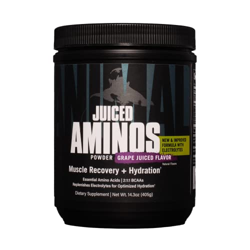 Animal Juiced Aminos - 6g BCAA/EAA Matrix Plus 4g Amino Acid Blend for Recovery and Improved Performance - Grape- 30 Servings