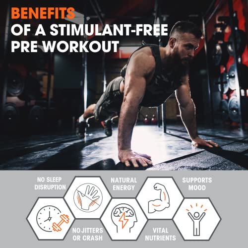 Genius Pre Workout Powder, Sour Cherry - All-Natural Nootropic Preworkout & Caffeine-Free Nitric Oxide Booster Supplement with Beta-Alanine & Alpha GPC - No Artificial Flavors, Sweeteners, or Dyes