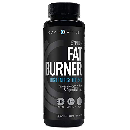 Core Active Syphon Thermogenic Fat Burner - Keto Friendly Weight Loss Supplement Pills - Advantra Z for Energy, Focus, Appetite Control Increase Metabolism Muscle Toning - 60 Capsules - 60 Day Supply