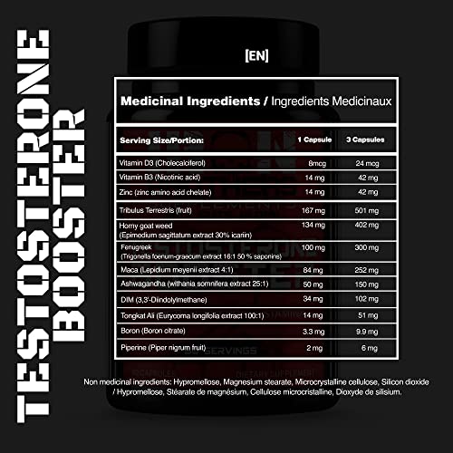 Testosterone Booster for Men - Estrogen Blocker - Supplement Natural Energy, Strength & Stamina - Lean Muscle Growth - Promotes Fat Loss - Increase Male Performance (2 Bottles)