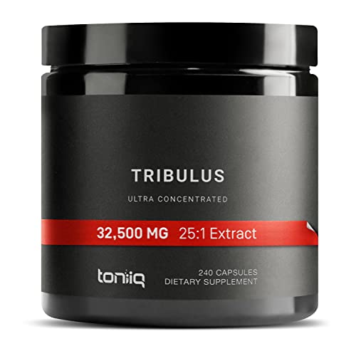 Ultra High Strength Tribulus Capsules - 95% Steroidal Saponins - 1300mg Concentrated Extract Formula for Testosterone - 240 Caps