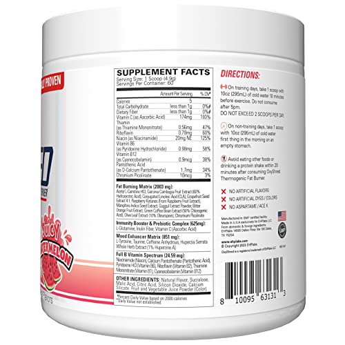 EHPlabs OxyShred Thermogenic Pre Workout Powder & Shredding Supplement - Clinically Proven Preworkout Powder with L Glutamine & Acetyl L Carnitine, Energy Boost Drink - Juicy Watermelon, 60 Servings