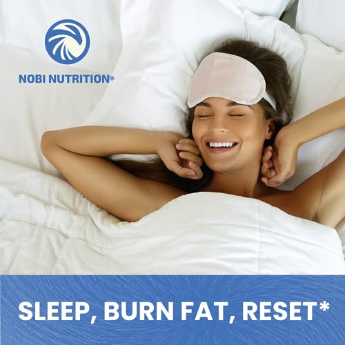 Nobi Nutrition Night Time Fat Burner, Sleep Aid an Appetite Suppressant - Stimulant-Free PM Weight Loss Pills & Metabolism Booster for Men and Women - Healthier Diet Pills - 60 Capsules