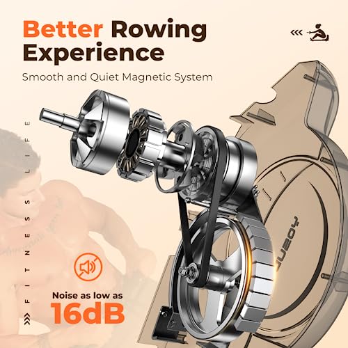YOSUDA Magnetic Rowing Machine - Foldable Rower with LCD Monitor