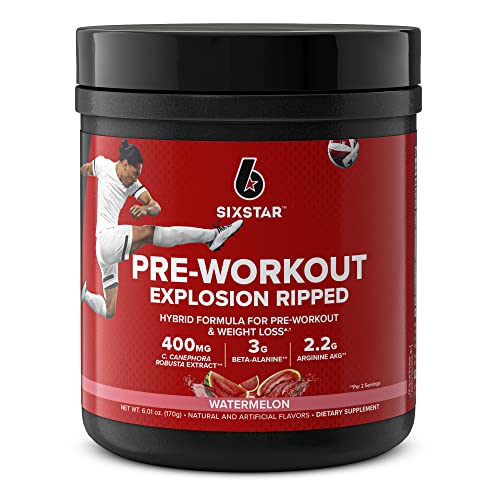Six Star Explosion Pre Workout, Powerful Pre Workout Powder with Extreme Energy, Focus and Intensity , 30 Servings, 5.91 oz