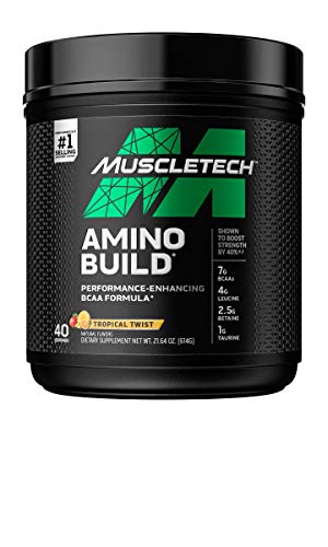 MuscleTech Amino Build: BCAA + Electrolyte Powder | Tropical Twist