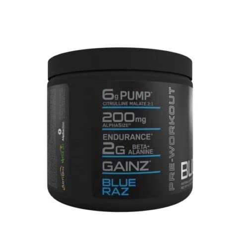 Bucked Up Blue Raz Pre-Workout Powder: Energy Boost