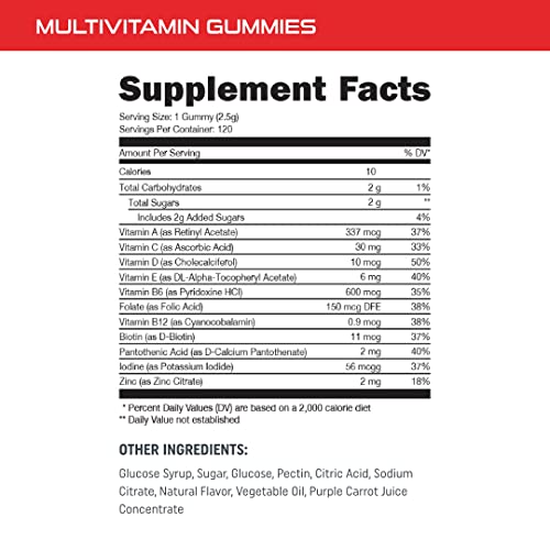 Bucked Up Multivitamin Gummies - 11 Vitamins, 120 Gummies