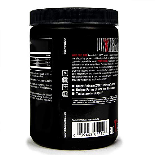 Universal Nutrition ZMA Pro Supplement - Zinc, Magnesium, Vitamin B6 - Nighttime Recovery Aid for Better Sleep