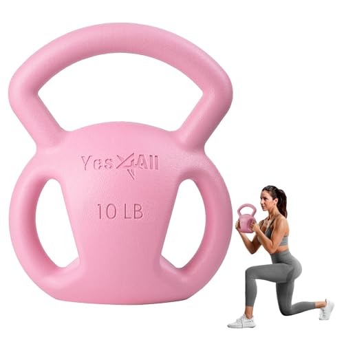 10&15lb Yes4All Kettlebell for Full Body Workout - Pink