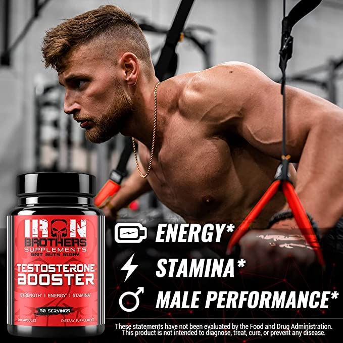 Testosterone Booster for Men - Estrogen Blocker - Supplement Natural Energy, Strength & Stamina - Lean Muscle Growth - Promotes Fat Loss - Increase Male Performance (1 Bottle) 90 Capsules/Pills