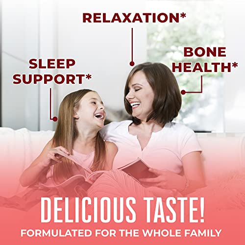 Nighttime Liquid Multimineral Supplement | Sugar Free | Natural Sleep Support for Adults & Kids | NO Melatonin | Magnesium, Calcium & MSM | Available in 4 Flavors | Vegan | Gluten Free | 32 Servings