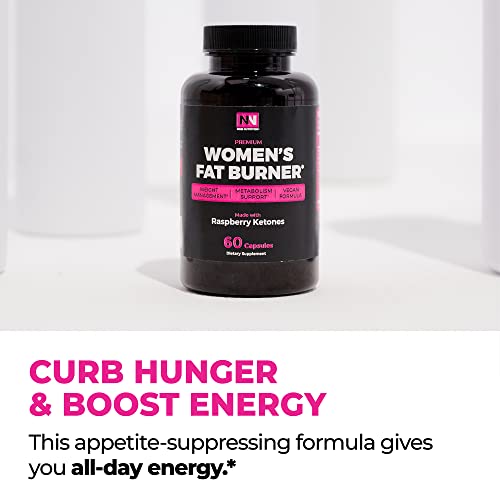 Nobi Nutrition Premium Vegan Fat Burner for Women - Weight Loss Supplement, Appetite Suppressant and Metabolism Booster - Thermogenic Diet Pills for Women - 60 Capsules