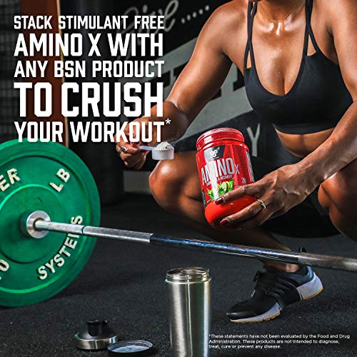BSN Amino X Muscle Recovery & Endurance Powder with BCAAs, 10 Grams of Amino Acids, Keto Friendly, Caffeine Free, Flavor: Grape, 30 Servings (Packaging May Vary)
