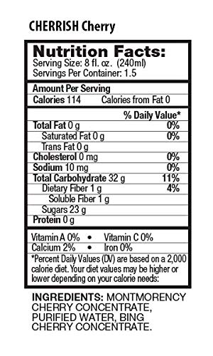 CHERRISH Tart Cherry Juice - 12oz - 12Pack Case - Extreme Hydration Improved Sleep Quality All Natural Sugar Sore Muscle Recovery Anti-inflammatory Sports Drink Healthy Snack