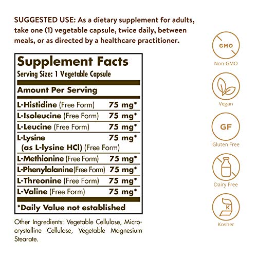 Solgar Essential Amino Complex Vegetable Capsules