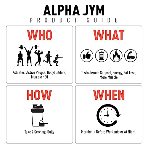 JYM Supplement Science Testosterone Booster - Ashwagandha, Fenugreek, Eurycoma, Damiana, and more | JYM Supplemental Science | 180 Vegetarian capsules | Alpha JYM
