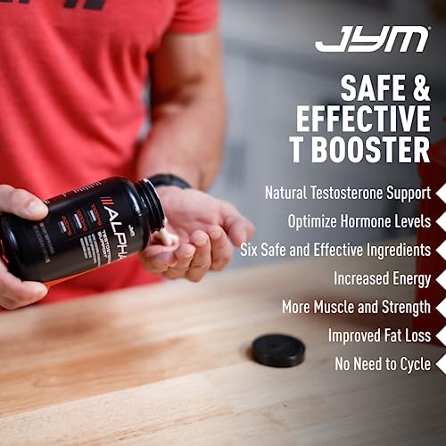 JYM Supplement Science Testosterone Booster - Ashwagandha, Fenugreek, Eurycoma, Damiana, and more | JYM Supplemental Science | 180 Vegetarian capsules | Alpha JYM