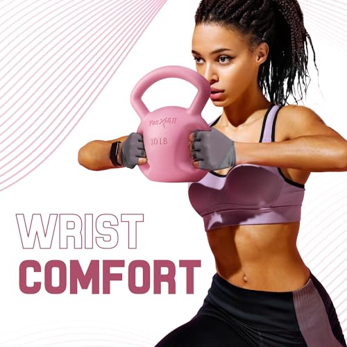 10&15lb Yes4All Kettlebell for Full Body Workout - Pink