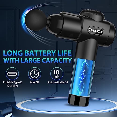 TOLOCO Deep Tissue Massage Gun for Athletes, Pain Relief
