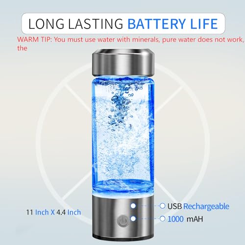 Portable Hydrogen Water Bottle Ionizer Generator for Home Travel