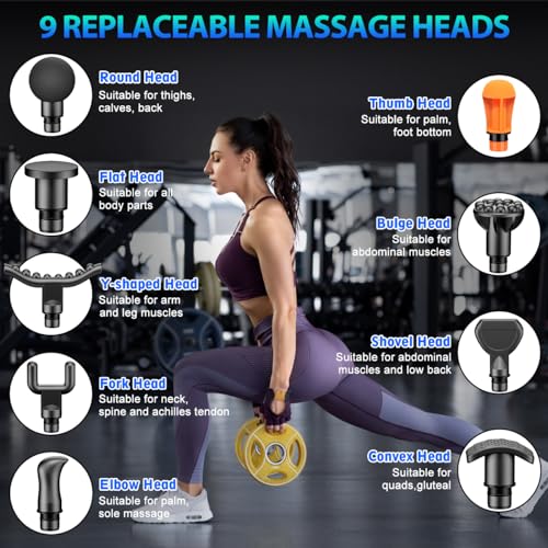 TOLOCO Deep Tissue Massage Gun for Athletes, Pain Relief