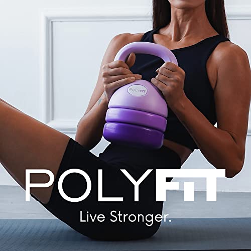 Polyfit Women's Adjustable Kettlebell Set - 5 lbs to 12 lbs