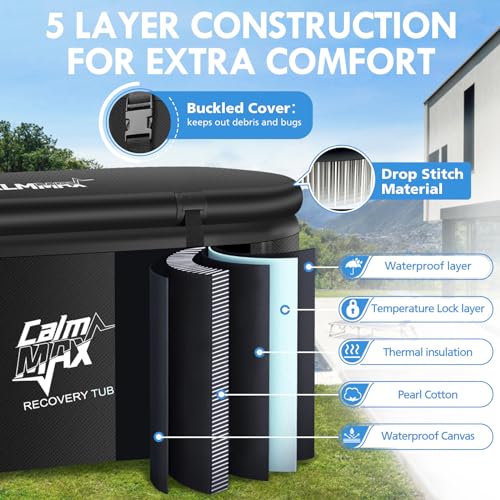 XL CalmMax Inflatable Cold Plunge Tub for Athletes