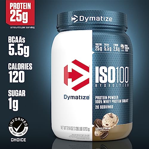 Dymatize ISO100 Whey Protein Powder, Cookies and Cream