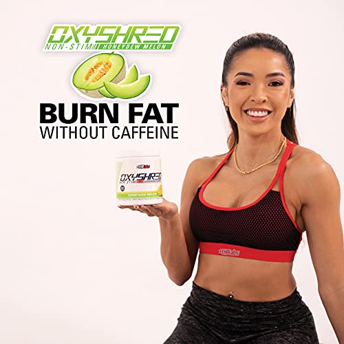 EHPlabs OxyShred Non Stimulant Thermogenic Pre Workout Powder & Shredding Supplement - Pre Workout Powder with L Glutamine & Acetyl L Carnitine, Energy Boost Drink - Honeydew Melon, 60 Servings