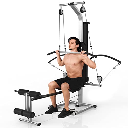 FITINDEX 320lbs Home Gym Station with 63 Workouts