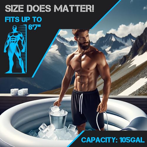 ICEBREATH - Portable Ice Bath Tub for Athletes (105 gallons)