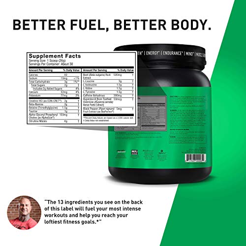 Pre JYM Pre Workout Powder - BCAAs, Creatine HCI, Citrulline Malate, Beta-Alanine, Betaine, and More | JYM Supplement Science | Strawberry Kiwi Flavor, 30 Servings