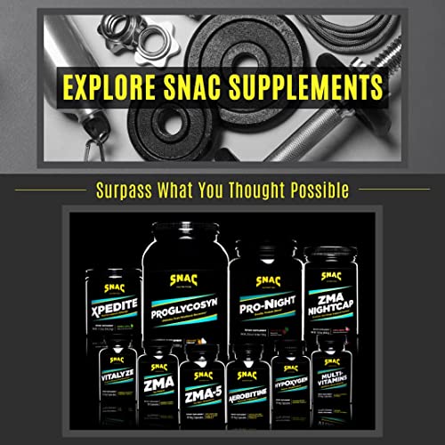 SNAC ZMA-5 Sleep Aid Supplement, Promote Muscle Recovery & Growth, Immune Support, & Restorative Sleep with Zinc, Magnesium & 5-HTP, Post Workout, Before Bed ZMA Supplements 180 Count (2 Pack)