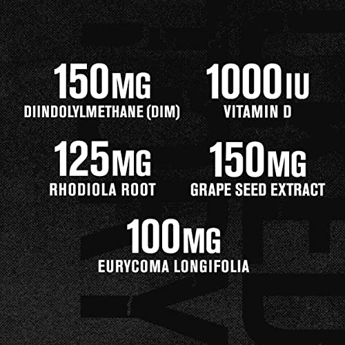 Androsurge Estrogen Blocker for Men - Natural Estrogen Support for Men & Anti Estrogen Aromatase Inhibitor - Vitality Booster, Muscle Builder for Men - DIM Long Jack & More, 120 Veggie Pills