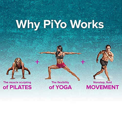 Chalene Johnson's PiYo Base Kit, DVD Workout with Exercise Videos + Fitness Tools and Nutrition Guide, Home Gym Bodyweight Workouts Program, Meals Plans and Tape Measure Included, 3 DVDs