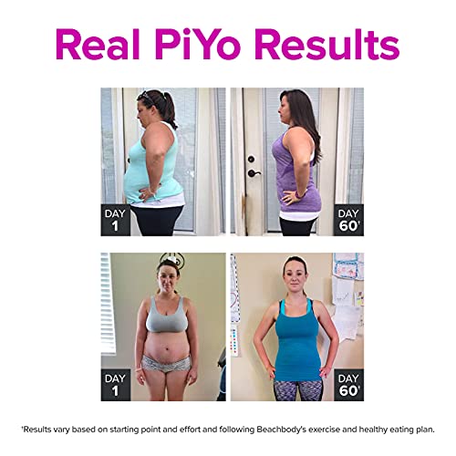 Chalene Johnson's PiYo Base Kit, DVD Workout with Exercise Videos + Fitness Tools and Nutrition Guide, Home Gym Bodyweight Workouts Program, Meals Plans and Tape Measure Included, 3 DVDs