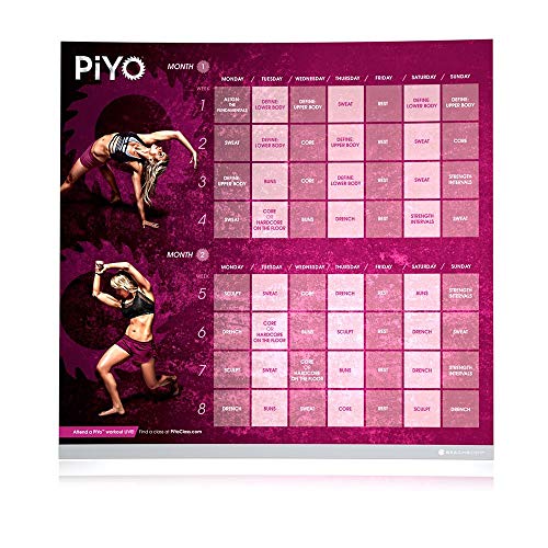 Chalene Johnson's PiYo Base Kit, DVD Workout with Exercise Videos + Fitness Tools and Nutrition Guide, Home Gym Bodyweight Workouts Program, Meals Plans and Tape Measure Included, 3 DVDs