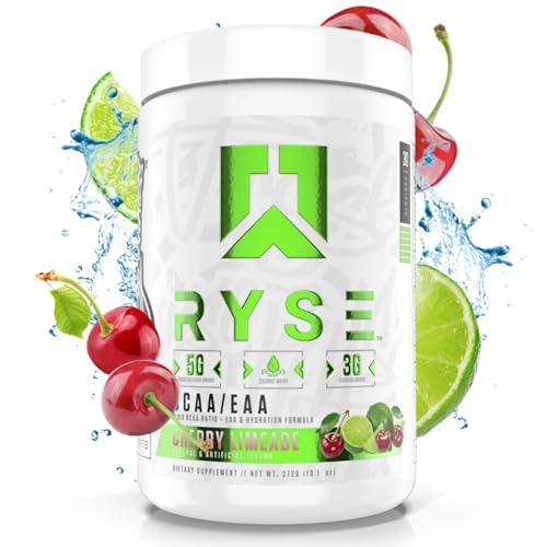 Ryse Core BCAA+EAA: Recover, Hydrate, Build | 30 Servings (Cherry Limeade)