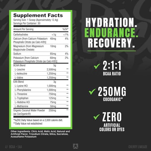 Ryse Core BCAA+EAA: Recover, Hydrate, Build | 30 Servings (Cherry Limeade)