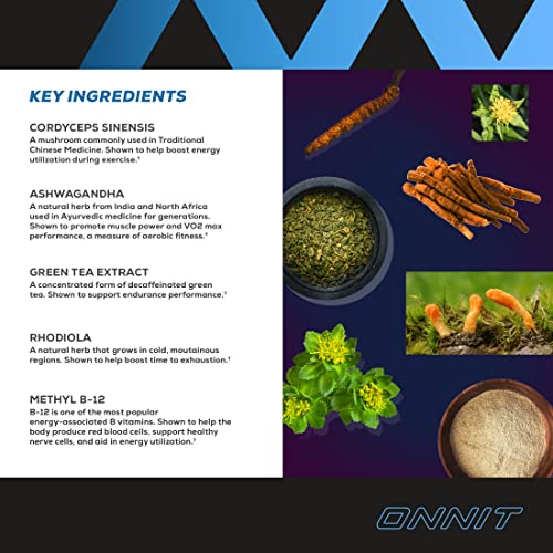 ONNIT Shroom TECH Sport (84ct) | All Natural Pre-Workout Supplement with Ashwagandha, Cordyceps Mushroom, and Rhodiola Rosea