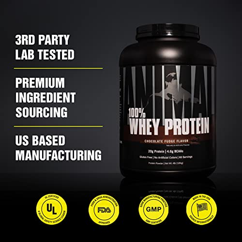 Animal Whey Protein Powder - Chocolate, 4 lb