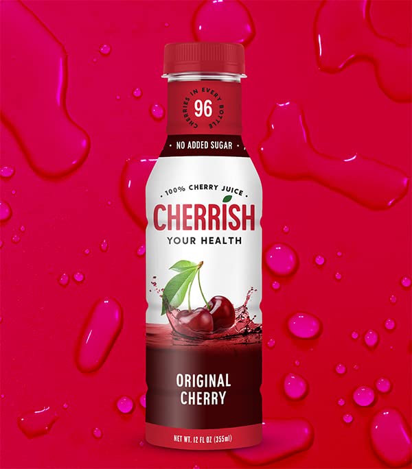 CHERRiSH 100% Tart Cherry Juice (Cherry Variety, 12 Pack)