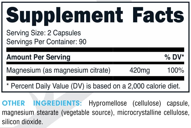 Bucked Up Magnesium Citrate - 90 Servings, 420mg